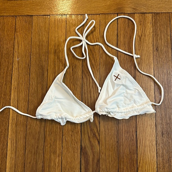 Boutine LA fringe bikini top in vanilla - Picture 2 of 4